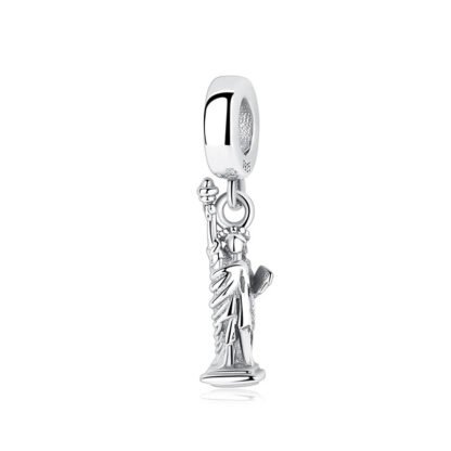 Silver Mini Liberty Lady Statue Charm