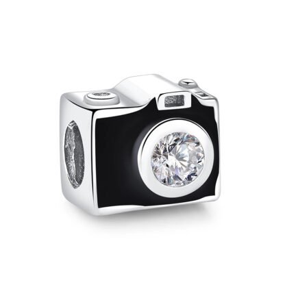 Simple Black Camera Charm