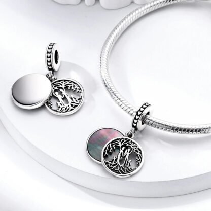 Silver Overlap Circles Unity with Nature Charm - Image 2