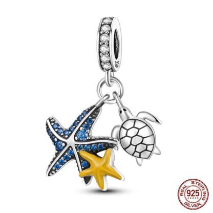 Aquatic Animal Creature Starfish Turtle Charm