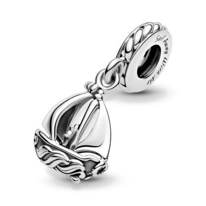 Elegant Wavy Boat Charm - Image 2