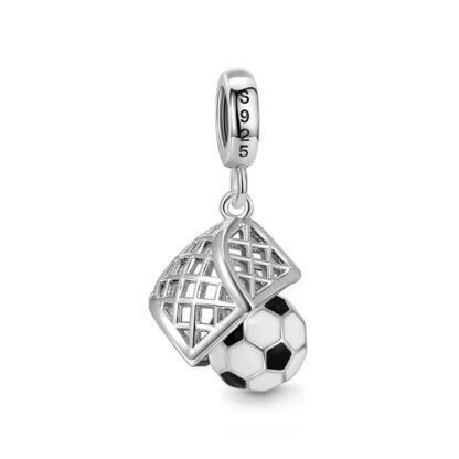 Sport Soccer Ball and Net Charm