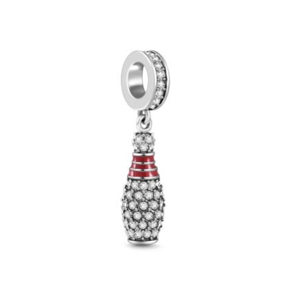 Sparkly Over the Top Bowling Pin Charm