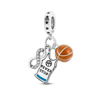 Sport Motivational Basketball Charm