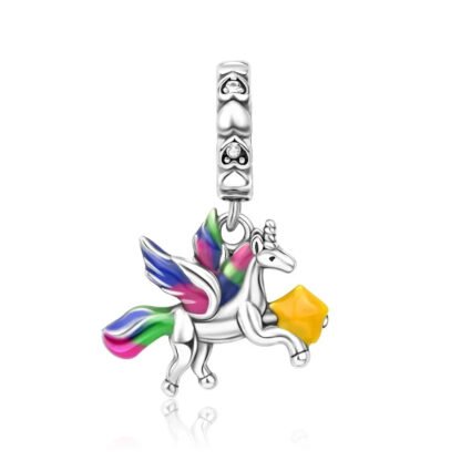 Magical Unicorn Brings Golden Star Charm