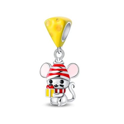 Big Yellow Cheese Friendly Small Mouse Charm