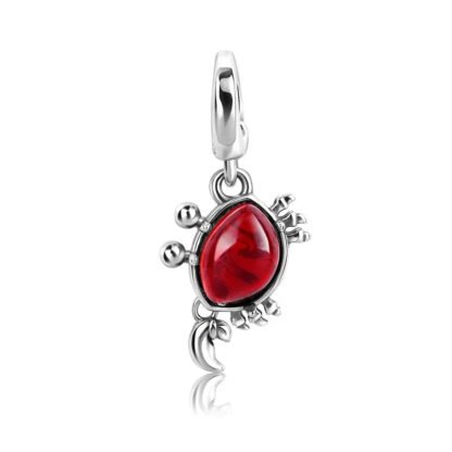 Bright Red Gem Crab Charm