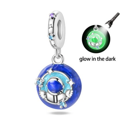 Glow in the Dark Astronaut Space Observer Charm