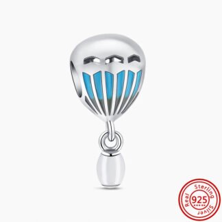 Simple Hot Air Balloon White Piece Charm