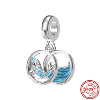 Blue Whale Ocean Seascape Charm