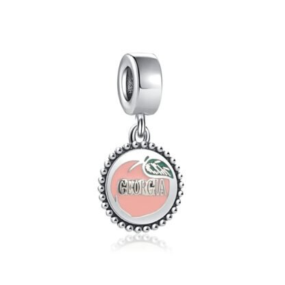 Georgia Peach Medal Charm