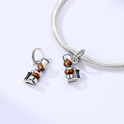 Silver Gold Bronze Coffee Brewer Charm - Image 2