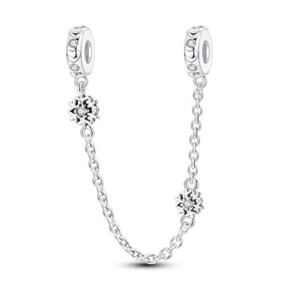Silver Snowflakes Winter Chain Charm