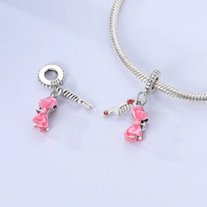 Comb and Pink Bow Charm - Image 2