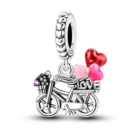 Silver Bicycle Love Charm