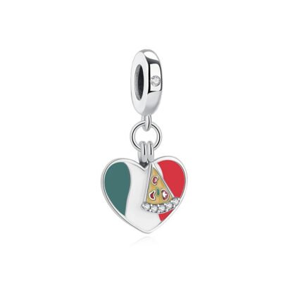 Italian Heart Pizza Love Charm
