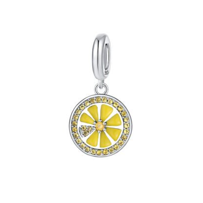 Single Yellow Lemon Slice Charm