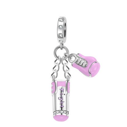Pink Fight Boxing Kit Sport Charm
