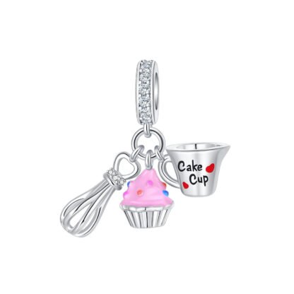 Baking Pink Cupcake Charm