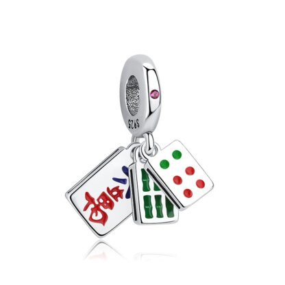 Set of Mahjong Tiles Game Charm
