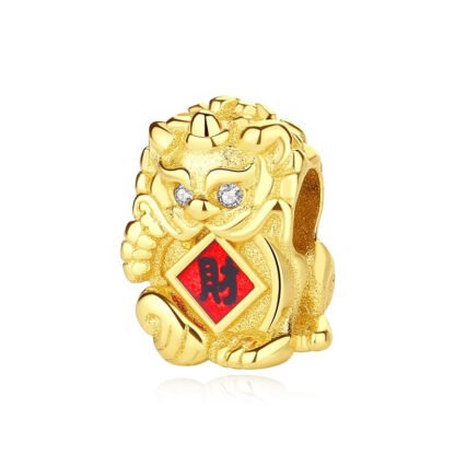 Gold Fortune Luck Beast Lunar New Year Charm