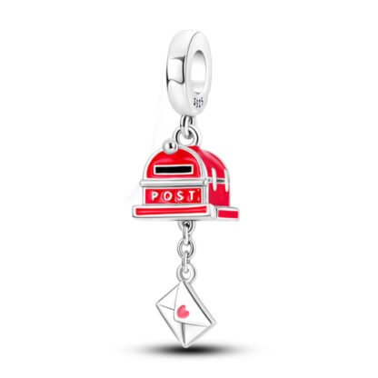 Red Post Mailbox Love Letter Charm