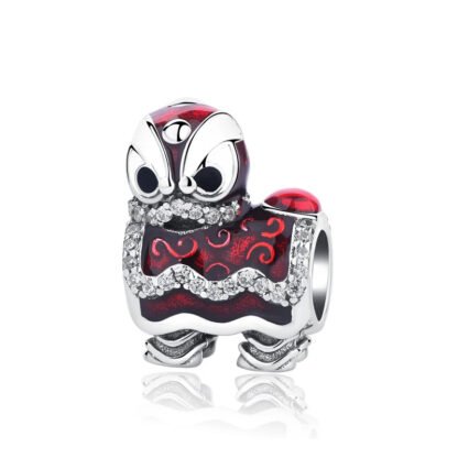 Fierce Red Dragon Dance Lunar New Year Charm