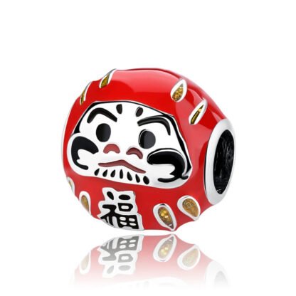 Friendly Red Daruma Doll Charm