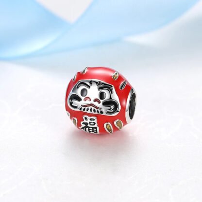 Friendly Red Daruma Doll Charm - Image 2