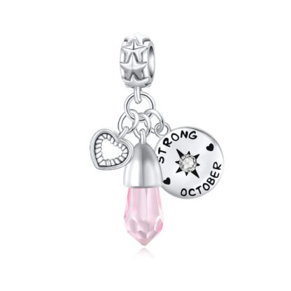 Strong October Pink Crystal Manifestation Charm