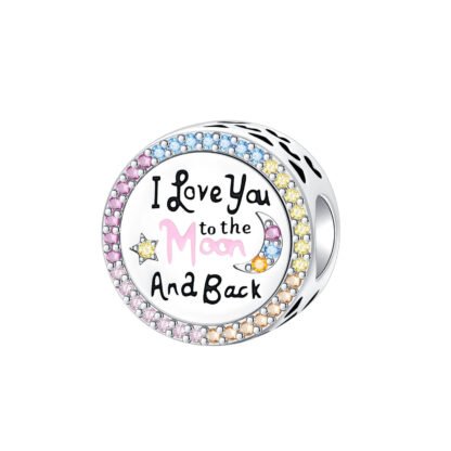 Message Love to the Moon And Back Charm