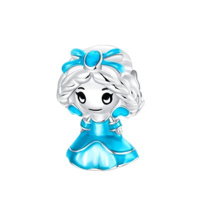 Silver Blue Princess Dress Young Girl Charm