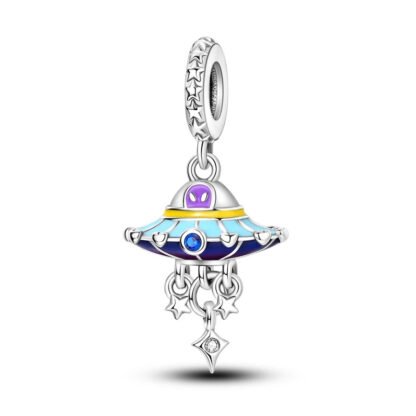 UFO Purple Alien Dreamcatcher Charm
