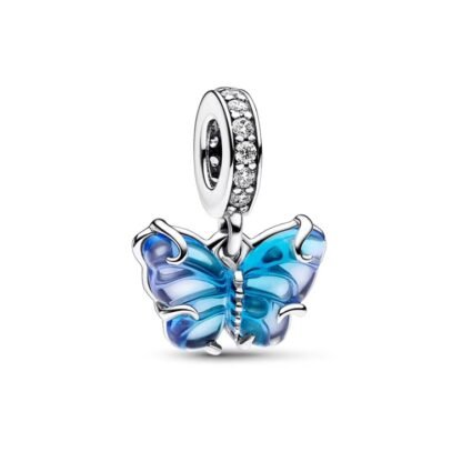 Ornate Blue Butterfly Classy Charm