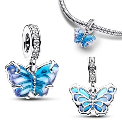 Ornate Blue Butterfly Classy Charm - Image 2