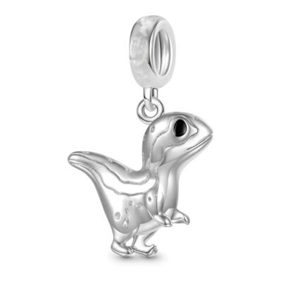 Silver Baby Dinosaur Charm