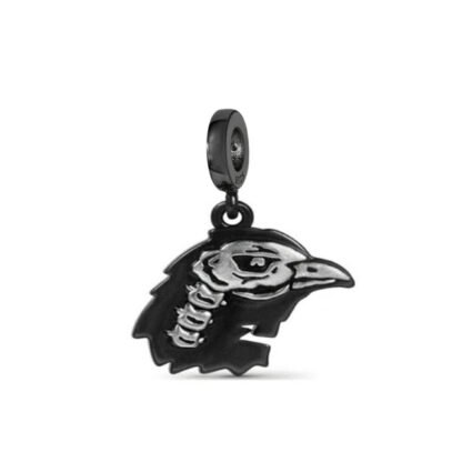 Black Crow Raven Skeletal Head Charm