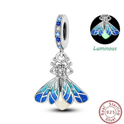 Glow in The Dark Grand Blue Bug Insect Charm