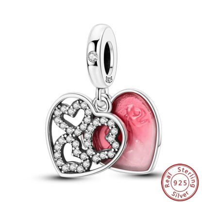 Silver Heart Molds Case Charm