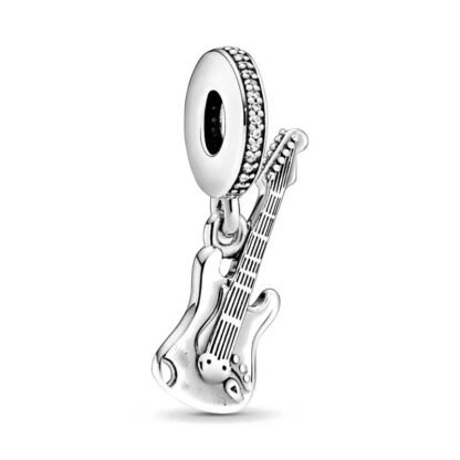 Silver Cool Guitar Charm