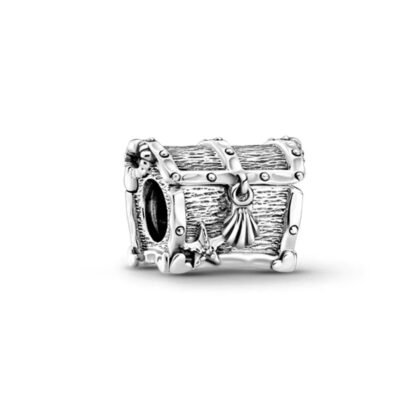 Silver Rustic Deep Ocean Treasure Chest Charm