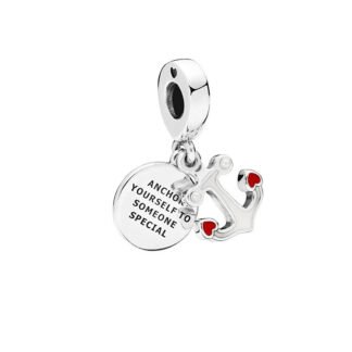 Silver Special Anchor Message Charm