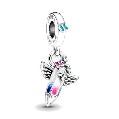 Silver Winged Pencil Butterflies Artistic Charm