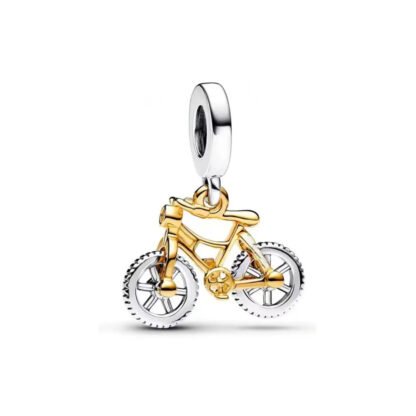 Golden Bicycle Vehicle Charm