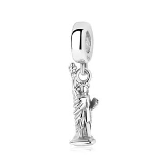 Silver Lady Liberty Statue Charm