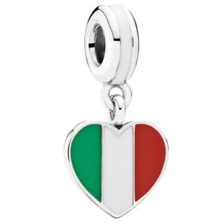 Silver Heart Italy Love Country Charm