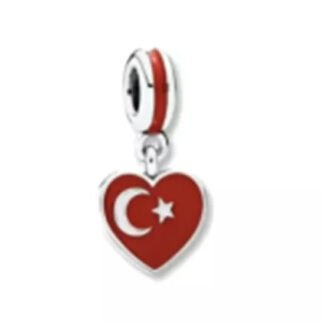 Silver Heart Türkiye Turkey Love Country Charm