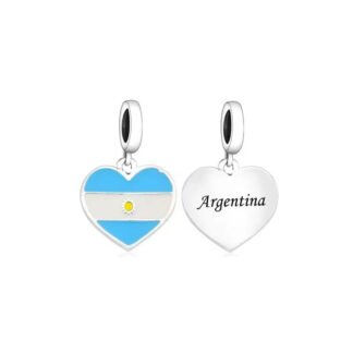 Silver Heart Argentina Love Country Charm