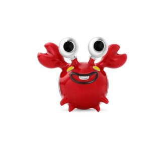 Cheerful Red Crab Ocean Creature Charm