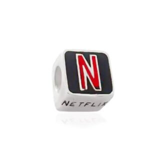 Silver Netflix Logo Charm